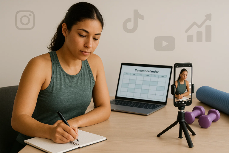 Strategia social media dla influencerów fitness: jak rosnąć, angażować i publikować regularnie